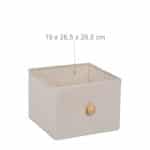 Raft ingust cu 4 sertare textile, bambus, maro/bej, 94 x 31 x 30 cm - imagine 4