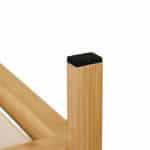 Raft ingust cu 4 sertare textile, bambus, maro/bej, 94 x 31 x 30 cm - imagine 7