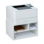 Mini raft, de birou, din bambus, 3 rarturi, alb, 22,5 x 47 x 40 cm