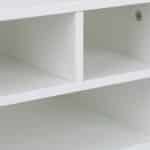 Mini raft, de birou, din bambus, 3 rarturi, alb, 22,5 x 47 x 40 cm - imagine 6