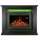 Semineu electric decorativ cu LED multicolor, 2000W, telecomandă, cadru lemn MDF negru, reglare temperatură 15-30°C, Artlife 100x28x82 cm - imagine 13