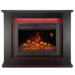 Semineu electric decorativ cu LED multicolor, 2000W, telecomandă, cadru lemn MDF negru, reglare temperatură 15-30°C, Artlife 100x28x82 cm - imagine 15