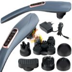 Aparat de masaj relaxant, 24W, Baterie incorporata 2000mAh, 10 trepte de viteza, Bleumarin/Negru