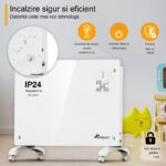Radiator Electric Smart WiFi, Aplicatie - 1500W, Touchscreen LED + afisaj LCD,  5-50°C, Instant-Heat, termostat, alb - imagine 5