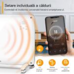Radiator Electric 2000 W TRESKO Control WiFi prin SmartLife APP 5C°-50C°, 2000 W, Termostat, telecomanda, Alb - imagine 2