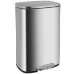 Cos de gunoi cu pedala, 50 L, pentru bucatarie/birou, otel inoxidabil, Kraftpunkt®