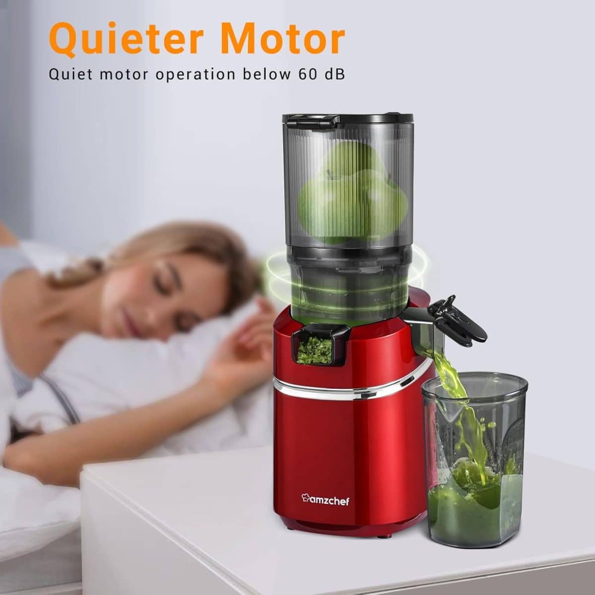 Storcator lent de fructe si legume, cu presare la rece, 1.8 L, 250 W, silentios - imagine 2