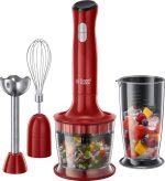 Blender 3 in 1, cu putere 500W, 2 trepte de viteza, rosu