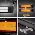 Radiator infrarosu exterior MONZANA 2500W – incalzitor electric cu picior reglabil si telecomanda - imagine 10