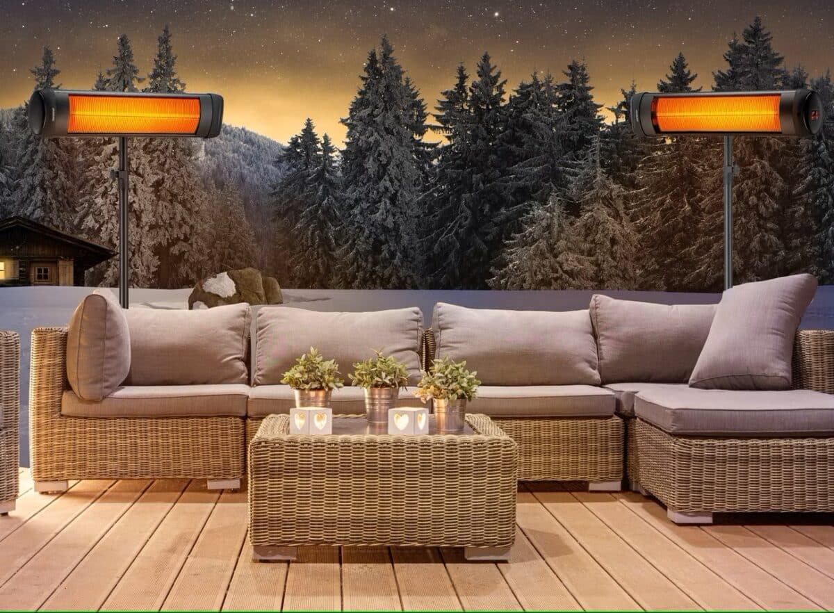 Radiator infrarosu exterior MONZANA 2500W – incalzitor electric cu picior reglabil si telecomanda - imagine 5