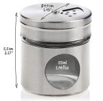 Set 12 recipiente pentru condimente, inox, 4.9 x 5.5 cm, Kraftpunkt® - imagine 7
