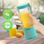 Mini blender electric, Portabil, 450 ml, pentru Smoothie, albastru - imagine 3