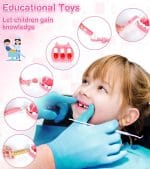 Trusa medicala pentru copii, doctor, dentist, halat si boneta, roz - imagine 6
