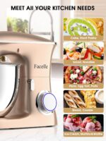 Robot de bucatarie, 8,5 L, 1500 W, 7 viteze, 4 accesorii patiserie, crem - imagine 3