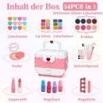 Trusa de machiaj si manichiura pentru copii, geanta, materiale non-toxice, roz - imagine 8