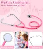 Trusa medicala pentru copii, doctor, dentist, halat si boneta, roz - imagine 7