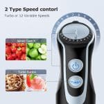Blender 4 in 1, 1000 W, 12 viteze si functie turbo, multifunctional, negru/argintiu - imagine 8
