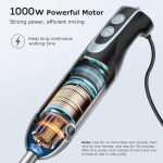 Blender 4 in 1, 1000 W, 12 viteze si functie turbo, multifunctional, negru/argintiu - imagine 3