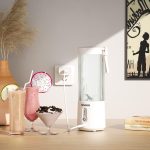 Mini blender electric, Portabil, 450 ml, pentru Smoothie, alb - imagine 2
