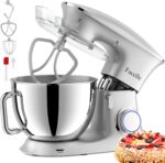 Robot de bucatarie, 8,5 L, 1500 W, 7 viteze, 4 accesorii patiserie, argintiu