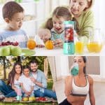 Mini blender electric, Portabil, 450 ml, pentru Smoothie, albastru - imagine 2