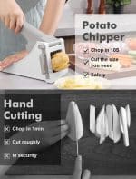 Feliator pentru cartofi/legume, lama din inox, taiere 10 mm, Kraftpunkt® - imagine 6