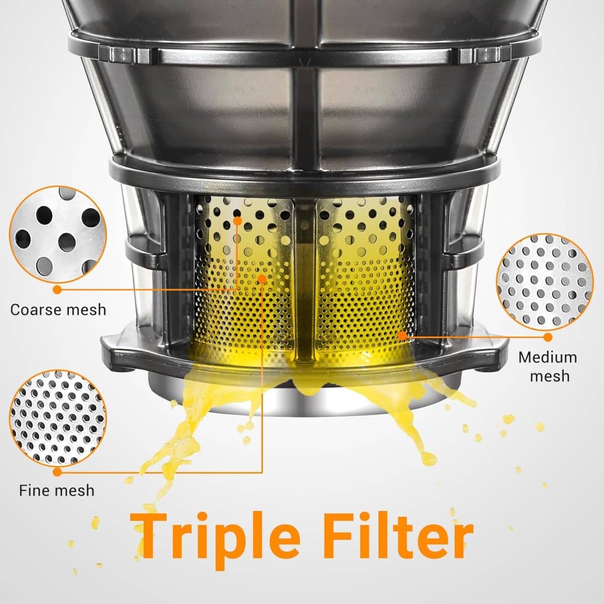 Storcator lent de fructe si legume, cu presare la rece, 1.8 L, 250 W, silentios - imagine 5