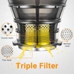 Storcator lent de fructe si legume, cu presare la rece, 1.8 L, 250 W, silentios - imagine 5