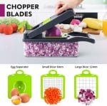 Tocator de legume manual, 14 in 1, lame inox, 7 lame, separator ou, Kraftpunkt® - imagine 4