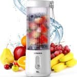 Mini blender electric, Portabil, 450 ml, pentru Smoothie, alb
