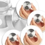 Set 12 recipiente pentru condimente, inox, 4.9 x 5.5 cm, Kraftpunkt® - imagine 6