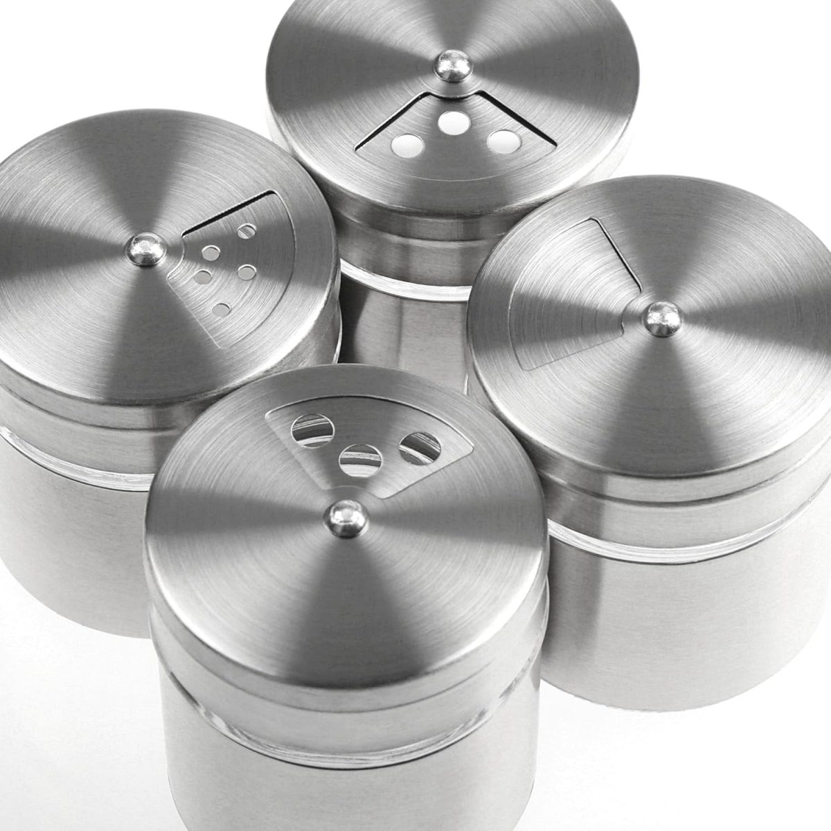 Set 12 recipiente pentru condimente, inox, 4.9 x 5.5 cm, Kraftpunkt® - imagine 5