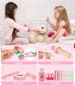 Trusa medicala pentru copii, doctor, dentist, halat si boneta, roz - imagine 2