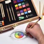 Set pictura si desen profesional, 89 piese, Kraftpunkt® - imagine 6