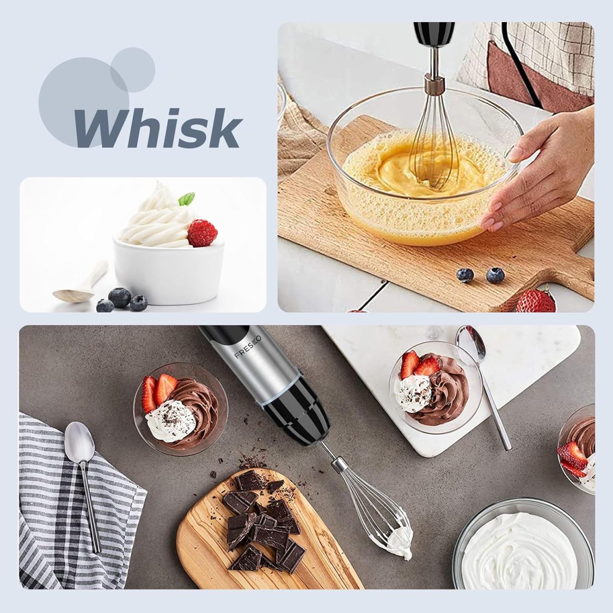 Blender 4 in 1, 1000 W, 12 viteze si functie turbo, multifunctional, negru/argintiu - imagine 9