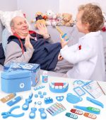 Trusa medicala pentru copii, doctor, dentist, halat si boneta, albastru - imagine 5
