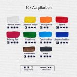 Set acuarele acrilice Artina, 10 culori, 120 ml - imagine 3