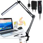 Lampa de birou LED, brate reglabile, 10W, pentru Arhitect, Banc de Lucru, Citire, Relaxare, negru