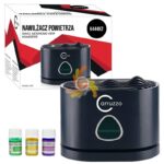 Umidificator de aer cu difuzor aromaterapie si lumini LED, USB, rezervor 460ml, negru
