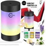 Umidificator de aer cu difuzor aromaterapie si lumini LED, rezervor 300 ml