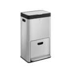 Cos de gunoi 3 in 1, 60L, reciclare selectiva, deschidere prin buton si pedala, absortie mirosuri, otel inoxidabil - imagine 6