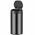 Cos de gunoi cu senzor automat, 40L, deschidere/inchidere silentioasa, otel, negru