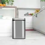 Cos de gunoi cu senzor automat, 50L, deschidere/inchidere silentioasa, otel, argintiu - imagine 5