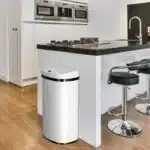 Cos de gunoi cu senzor automat, 60L, deschidere/inchidere silentioasa, otel, alb - imagine 3
