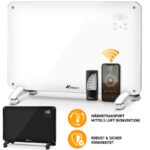 Radiator Electric 2000 W TRESKO Control WiFi prin SmartLife APP 5C°-50C°, 2000 W, Termostat, telecomanda, Alb