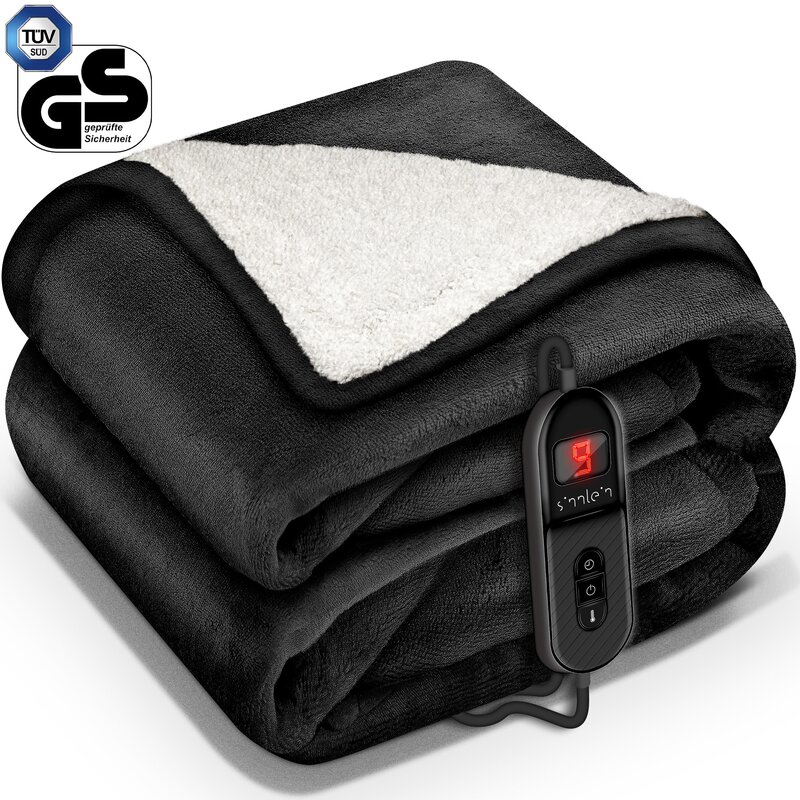 sinnleinz-heizdecke-mit-abschaltautomatik-160x120cm-schwarz-elektrische-waermedecke-mit-9-temperaturstufen-kuscheldecke-waschbar-bett-sofa-decke-elektrisch-mit-timer-digitalanzeige