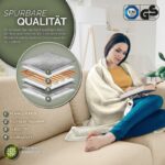 Patura Electrica Plus,Sinnlein, 180×130 cm, 9 trepte de temperatura, crem - imagine 2