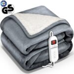 Patura Electrica 200x180 cm, 9 trepte de temperatura, gri deschis