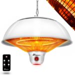 Incalzitor Infrarosu de Tavan 1500W cu Telecomanda si LED, IP34, Instant-Heat, interior/exterior, Alb