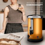 Fierbator TRESKO® pentru vin fiert, ceai, apa, 10L, 1500W, cupru - imagine 4
